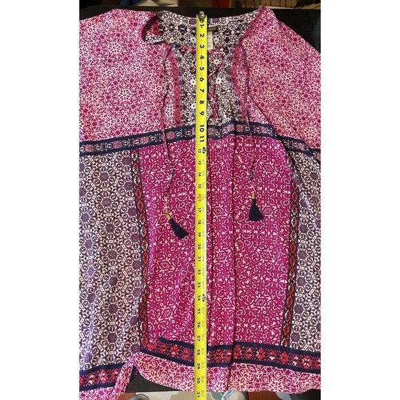 Tommy Bahama Pink Multicolor Bohemian Butterfly Sleeve Pullover Swimsuit Coverup - Picture 9 of 10